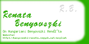 renata benyovszki business card